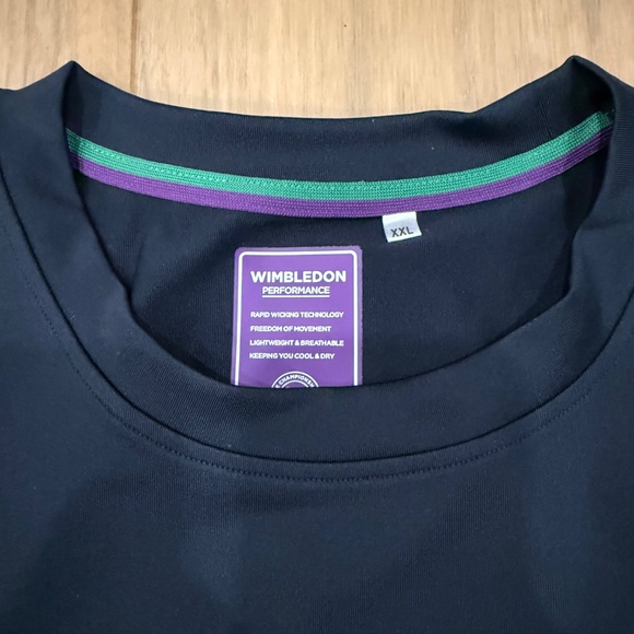 NEW Wimbledon Women's Navy Blue and Green Long Sleeve Top - Picture 3 of 4